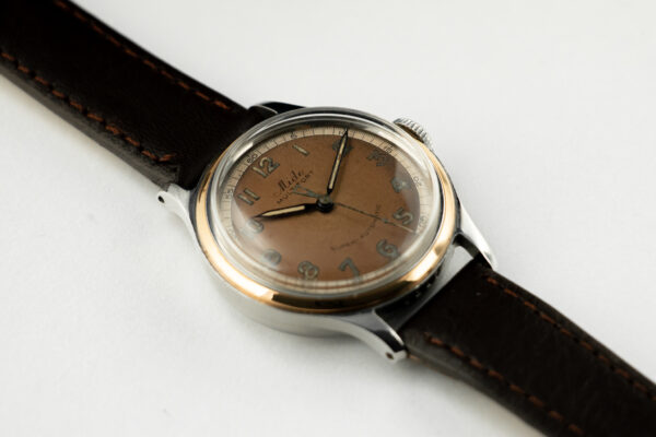 1940'S MIDO MULTIFORT 0117 COPPER DIAL, STEEL/ROSE GOLD • Vintage ...